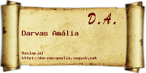 Darvas Amália névjegykártya